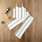 Комплект из топа и брюк-клеш, без рукавов