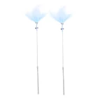 Кошачья интерактивная игрушка палочка с перьями и клеткой для мыши игрушки пластиковые искусственные красочные игрушка-тизер для кошек товары для домашних животных