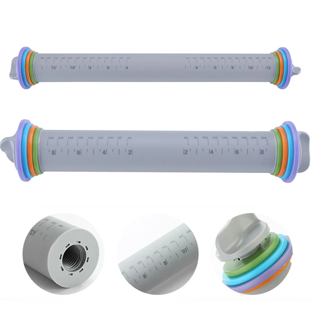 8/12/17 дюймов из нержавеющей стали регулируемый штифт для раскатки с тестовым