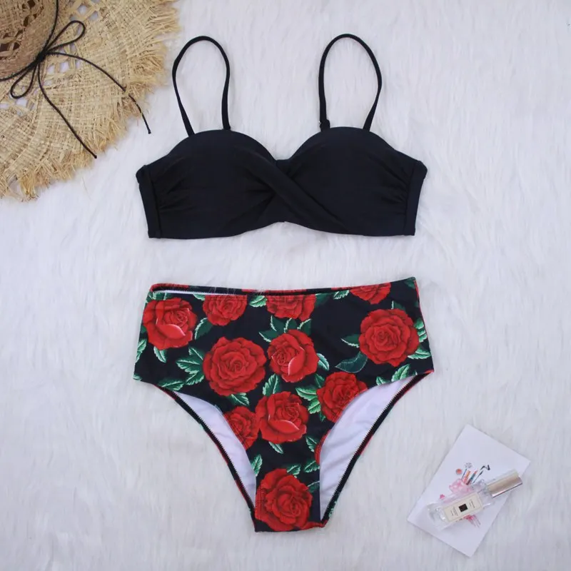 Tengweng 2020 Новый пуш ап бикини женский купальник с высокой талией сексуальный набор