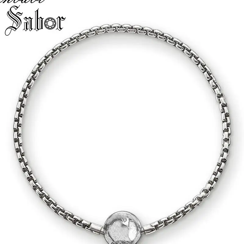 mens Bracelets Link Chain Blackened 925 Sterling Silver Fashion Jewelry For Women Men Gift Karma Diy Bracelet jewellery | Украшения и