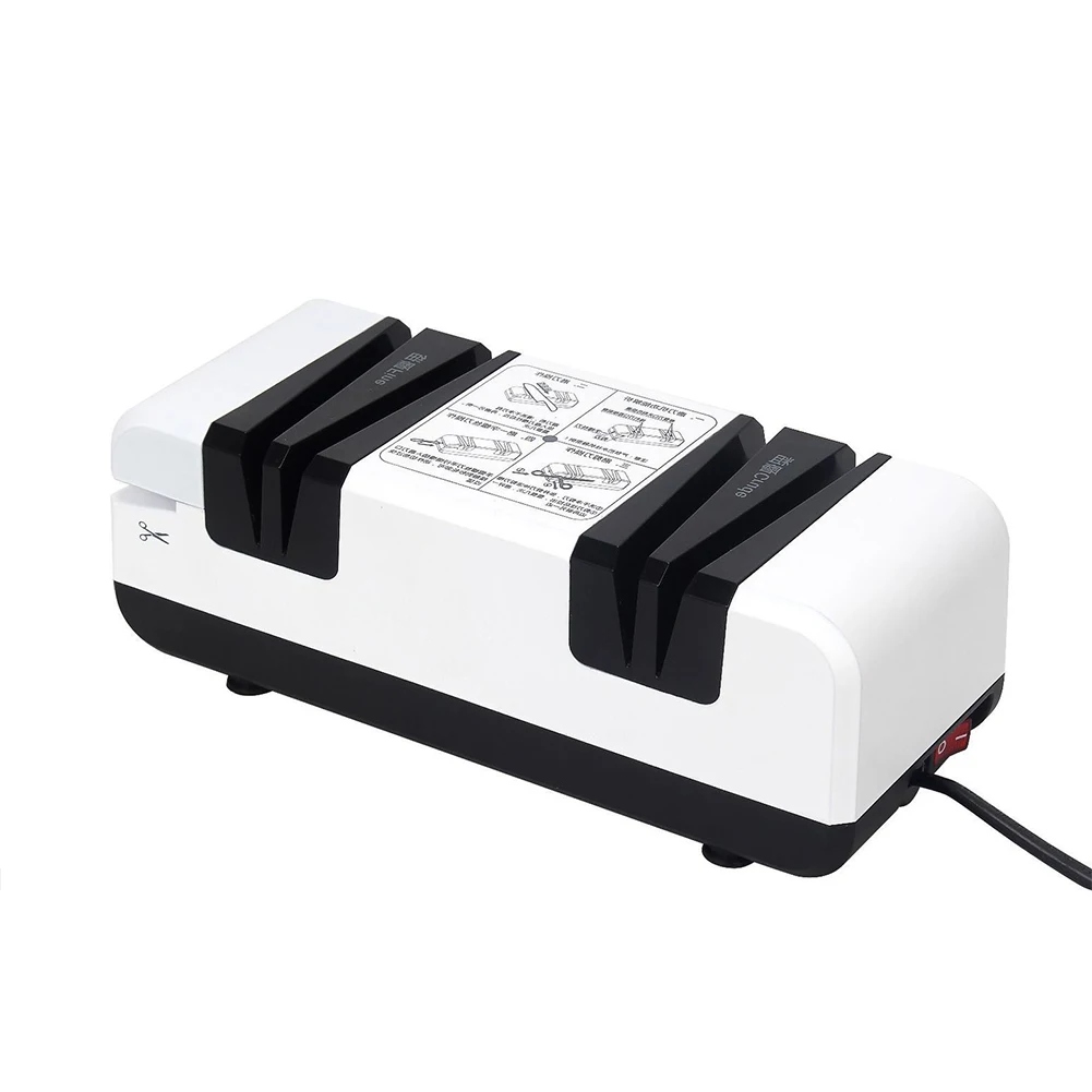 

Silent Kitchen Electric Cutter Sharpener 60W Automatic Sharpening Grinder Machine Blade Daily Maintenance EU Plug