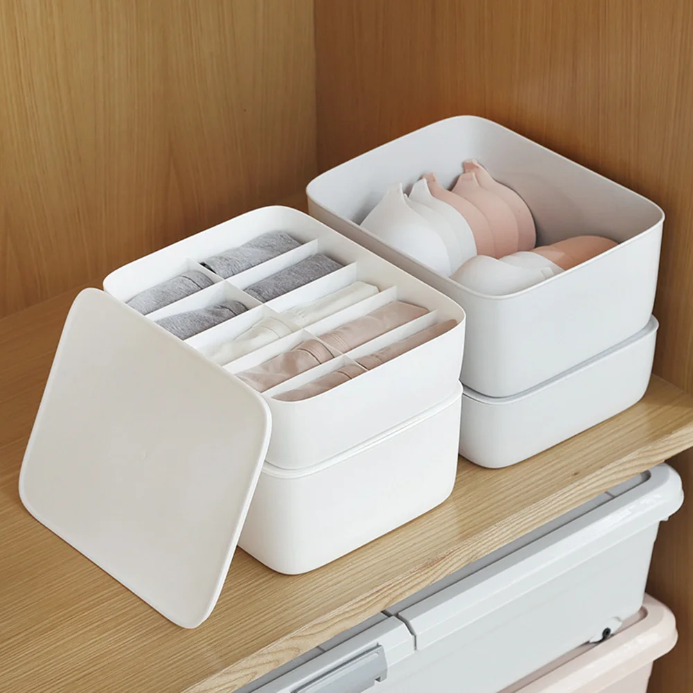 

1Grid/ 10Grid/15Grid Underwear Storage Box Household Dormitory Bedroom Plastic Closet Drawer Organizer for Bra Socks Makeup