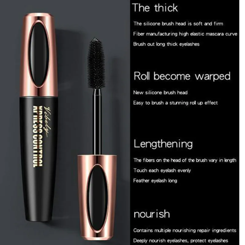 Тушь для наращивания ресниц 4D шелковая тушь из черного волокна быстросохнущая