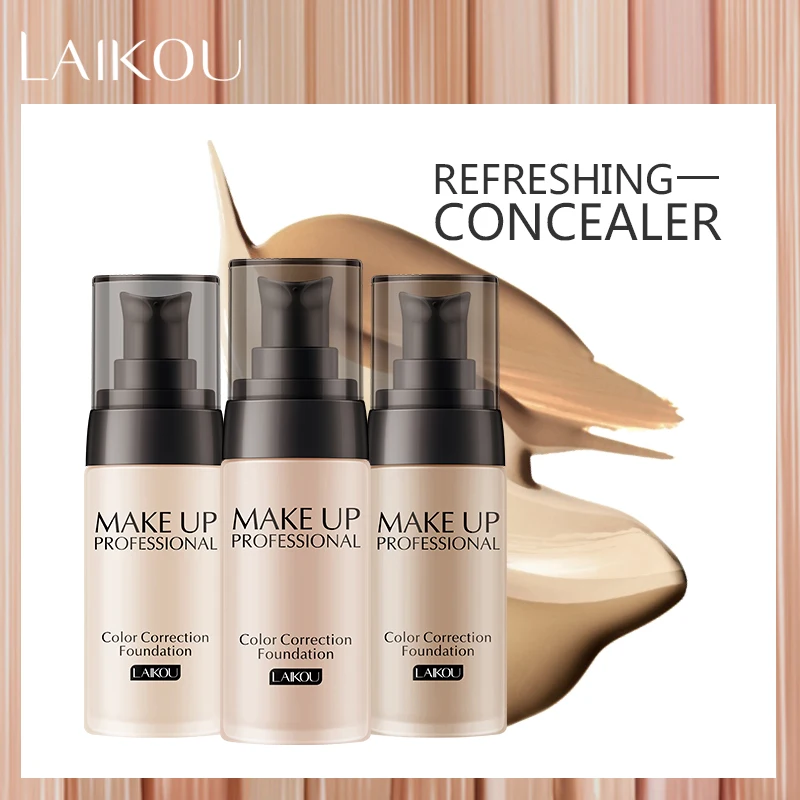 

LAIKOU Foundation Makeup Base Face Cream Liquid Foundation Concealer Whitening Moisturizer Oil control Waterproof Maquiagem 40g