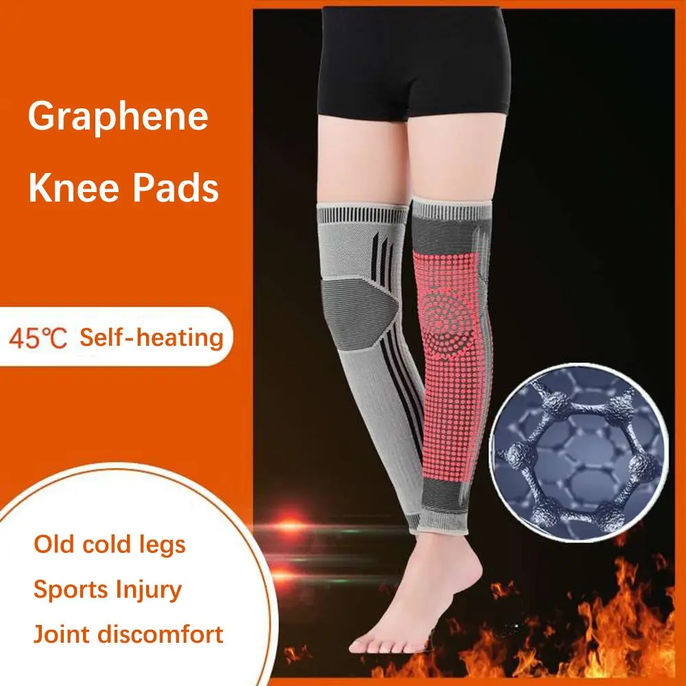 

1 Pair Winter Graphene Arthritis Leg Warmer Self Heating Knee Massager Knee Pad Knee Brace