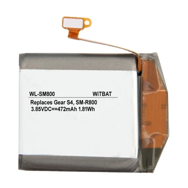 

EB-BR800ABU Battery for Samsung Gear S4,SM-R800,SM-R805,SM-R810 Watch New Li-Polymer Rechargeable Replacement 3.85V 472mAh