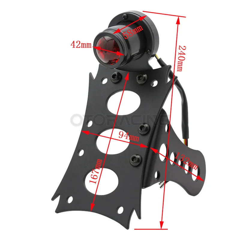 Светодиодный задний стоп светильник сигнал для номерного знака мотоцикла