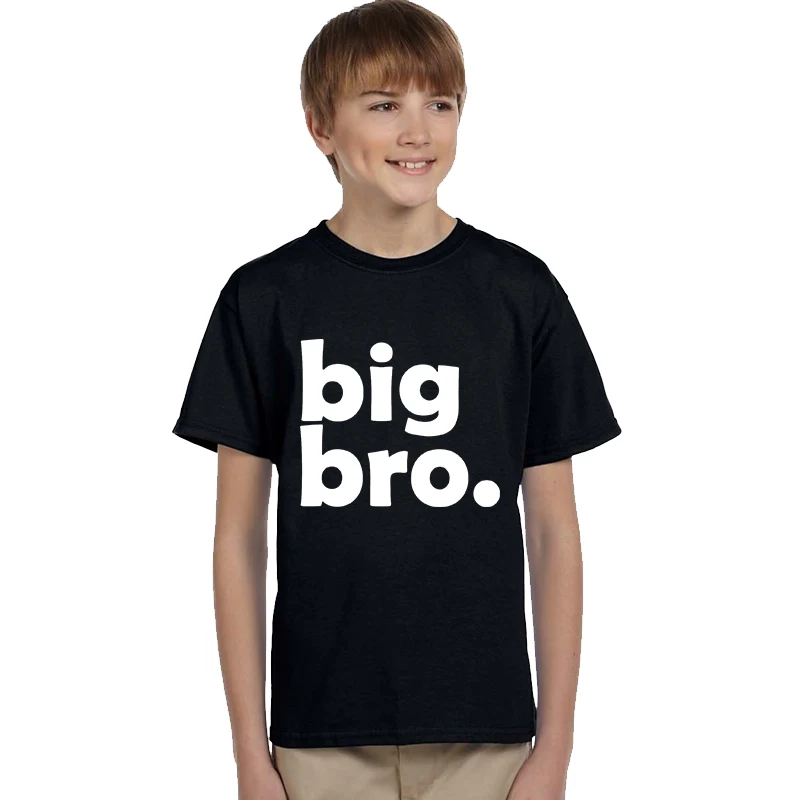 Летние топы с надписью Big Brother and Little Sister Детские футболки для мальчиков и девочек
