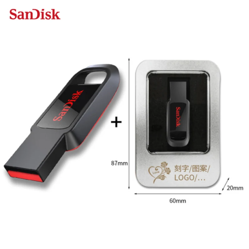 SanDisk CZ61 USB флеш-накопитель 128 ГБ флеш-накопитель 16 ГБ 32 ГБ 64 ГБ флеш-накопитель для ноутбука ПК смартфона