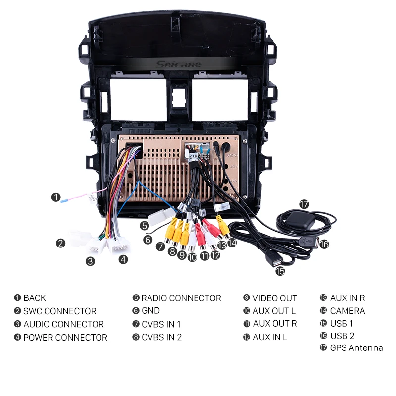 Seicane 2 DIN 9 дюймов Android 10 0 автомобильное радио Bluetooth GPS-навигация для 2007 2008 2009 2010 Toyota