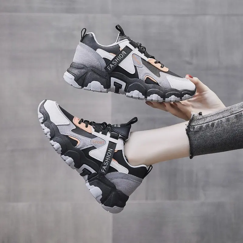 JINJIN-WW45-Sneakers женская обувь на не сужающемся книзу массивном 2020 Сезон весна Модная