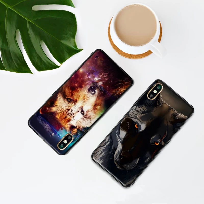 Для iPhone 6 6s 7 8 Plus X XR XS Max 5 5S SE телефон Cas художественный тренд красивый Небо волк
