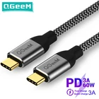 Кабель USB-C QGeeM, в нейлоновой оплетке, PD 60Вт, USB 3.1, для Samsung S9, S8, MacBook Pro