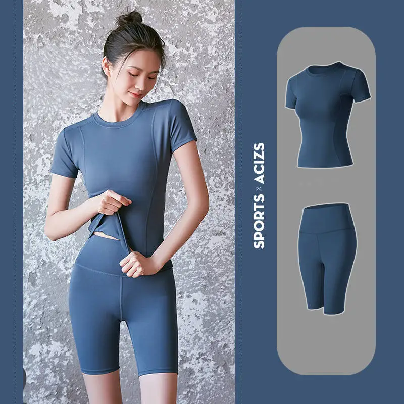 

Women Fitness Shorts + Top Workout Clothing Workout Gym Running Yoga Set Exercise Training Bodybuilding Sport Suits Tracksuits