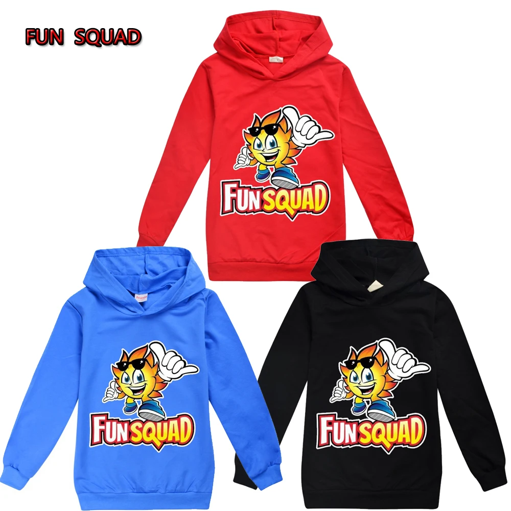 

2021 Kid Clothes Baby Cartoon Cotton Fun Squading Suit Children's Video Game Boy Girl Hoodies Long Sleeve T-shirt Pants 2Pcs/Set