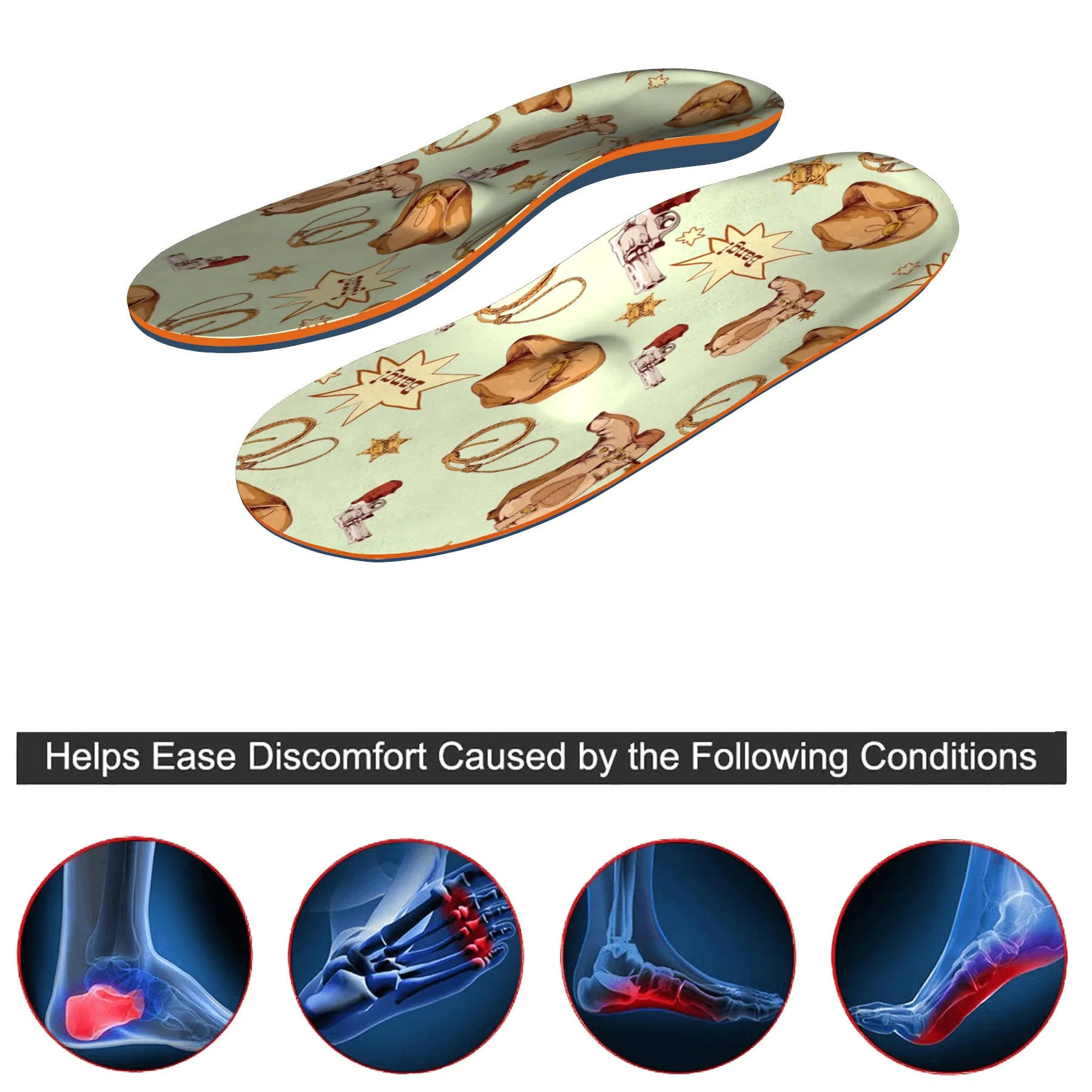 

Flat Feet Plantar Fasciitis Orthopedic Insoles Shock Absorption Men Heel Pain Arch Support Orthotics Sole Sneakers Inserts