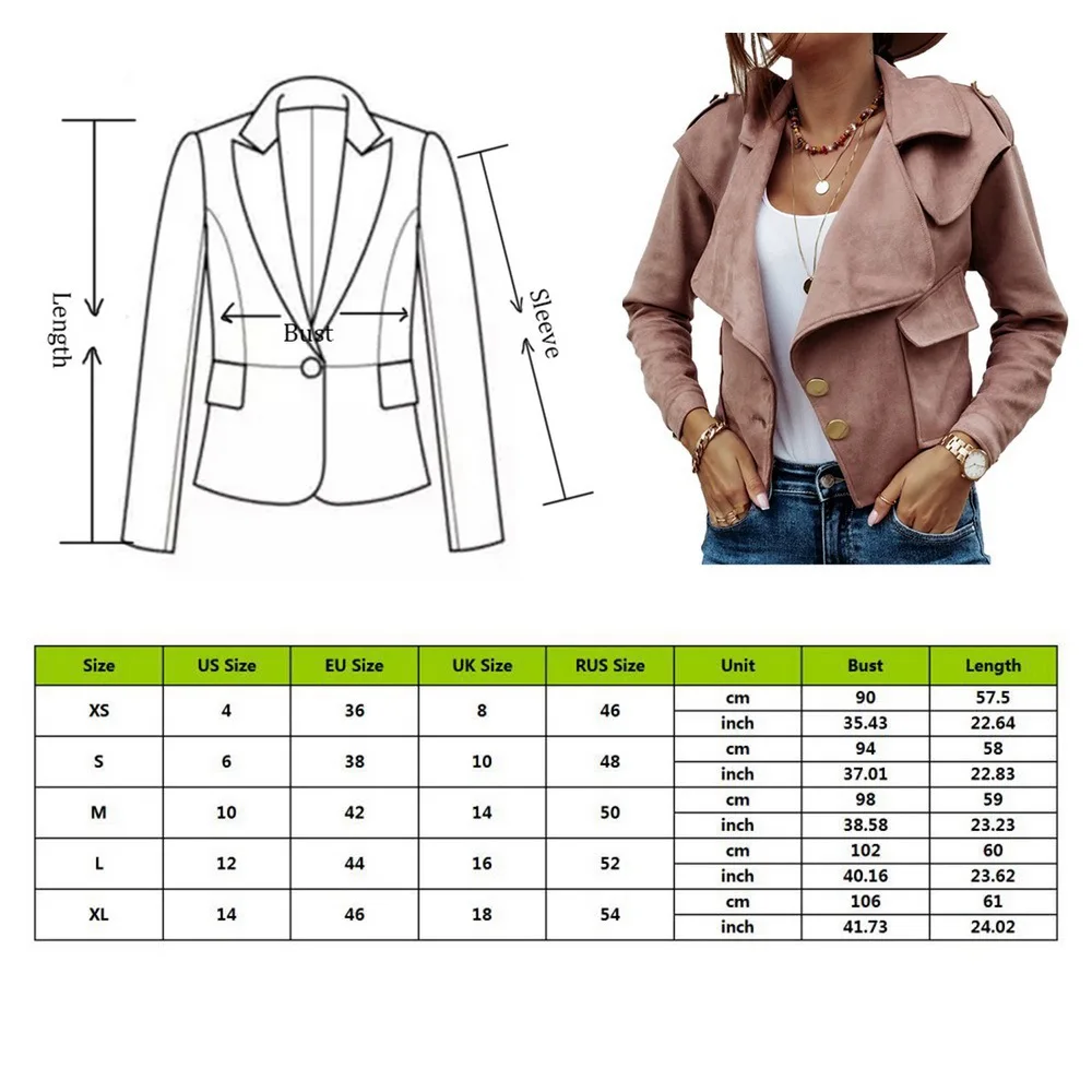 

Autumn Women Short Jacket Motorcycle Biker Black Coat Turndown Collar Slim Fit Suede Leather Jacket Streetwear Outerwear