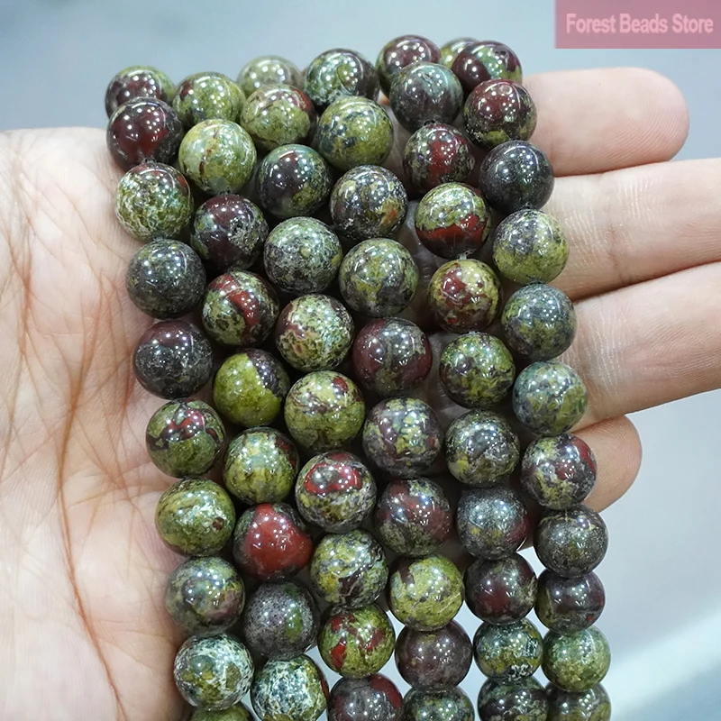 

Dragon Blood Natural Stone Round Loose Beads 15" Strand Diy Bracelet Charm Beads for Jewelry Making 4 6 8 10 12MM Wholesale