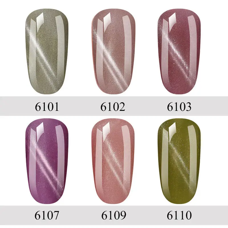 Гель лак для ногтей фэйргло 10 мл Нефритовый гель кошачий глаз магнитный