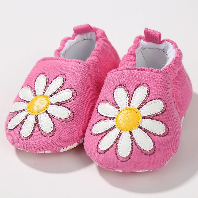 Zapatos de tela de algod&oacute;n para beb&eacute;s, mocasines de dibujos animados para primeros pasos, antideslizantes, suela suave, de 0 a 18 meses, 1 par-3
