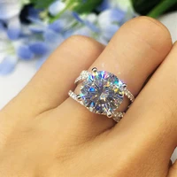 925 sterling silver diamond rings for women wedding engagement bridal jewelry elegant ring fashion accessories christmas gifts