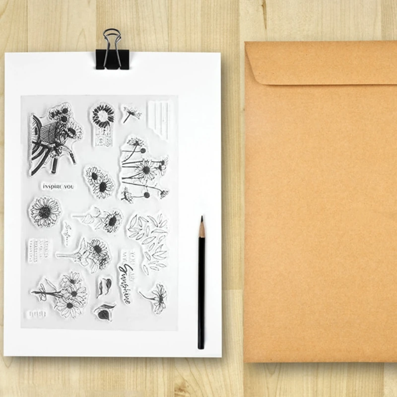 Дейзи Силиконовые DIY прозрачные наклейки материалы для скрапбукинга фотоальбома