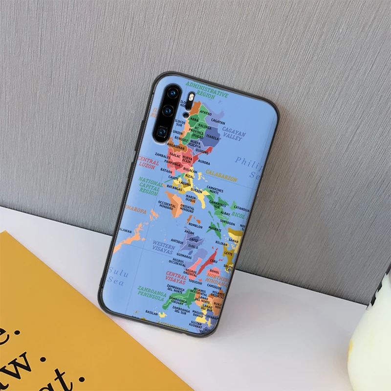 Карта мира план путешествий прозрачные черные силиконовые чехлы для huawei Y6 Y7 Y9 Prime