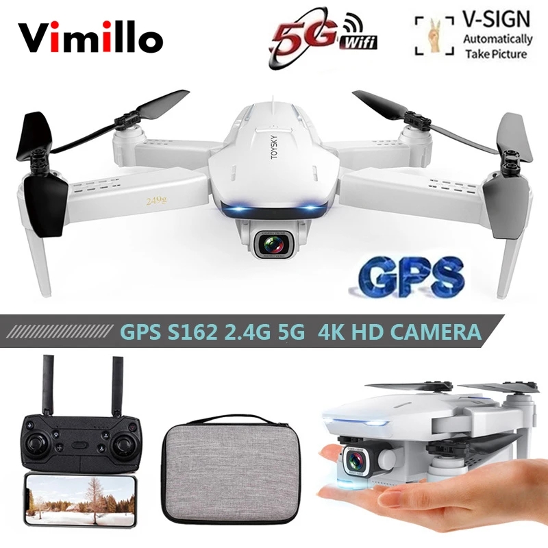 Vimillo S162 GPS беспилотные летательные аппараты с 4K Профессиональный Камера 5G WI-FI FPV