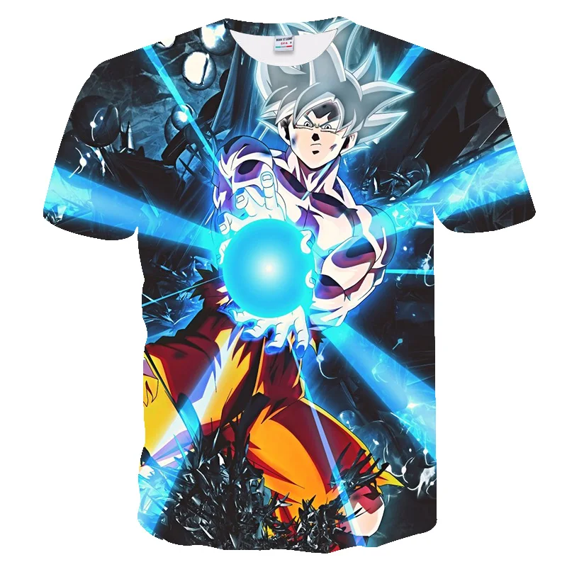 Новая мужская футболка Dragon Ball Z Goku Super Saiyan, Мужская футболка с 3D принтом, летняя повседневная забавная футболка с круглым вырезом, топы$ tees