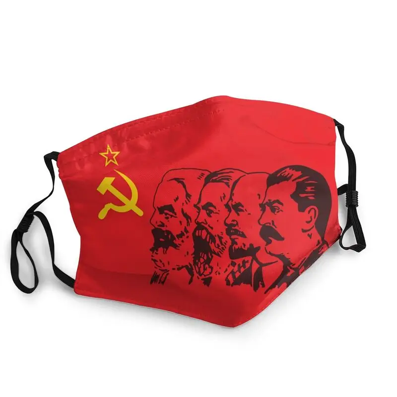 

Marx Communism Flag Mouth Face Mask Men Russian Russia Soviet Union USSR CCCP Flags Mask Anti Haze Protection Respirator Muffle