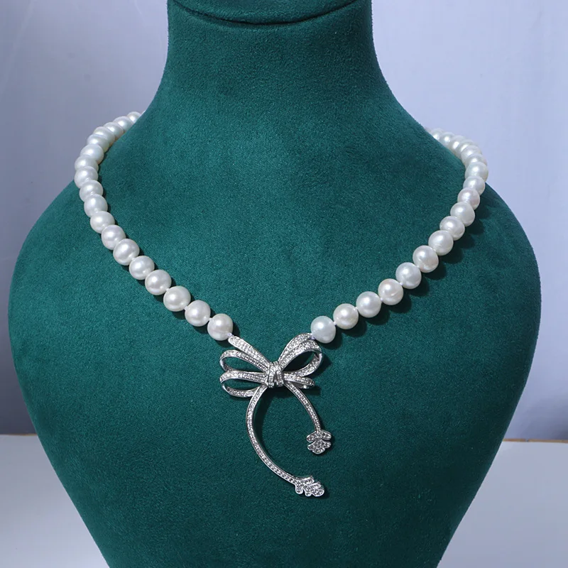 

Fashion simple classic freshwater pearl necklace women 210326-47