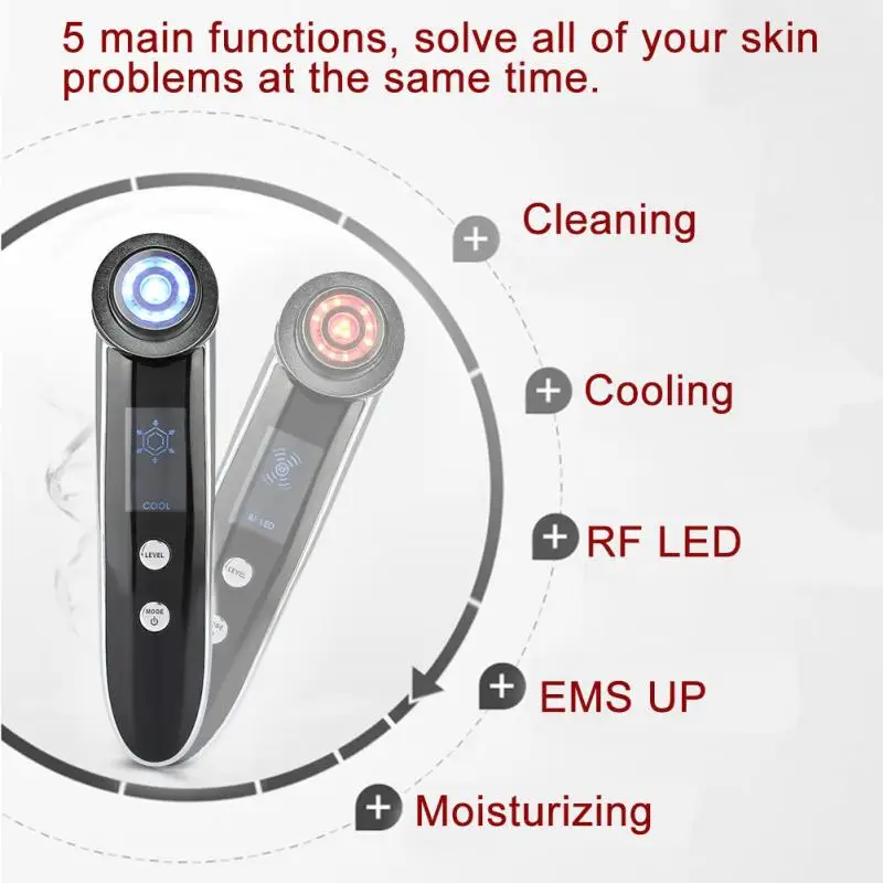 

RF LED Face Massage Lifting Tightening Reomve Wrinkles Anti-acne RF Radio Physical Body Massage Machine Skin Care 110-240V US