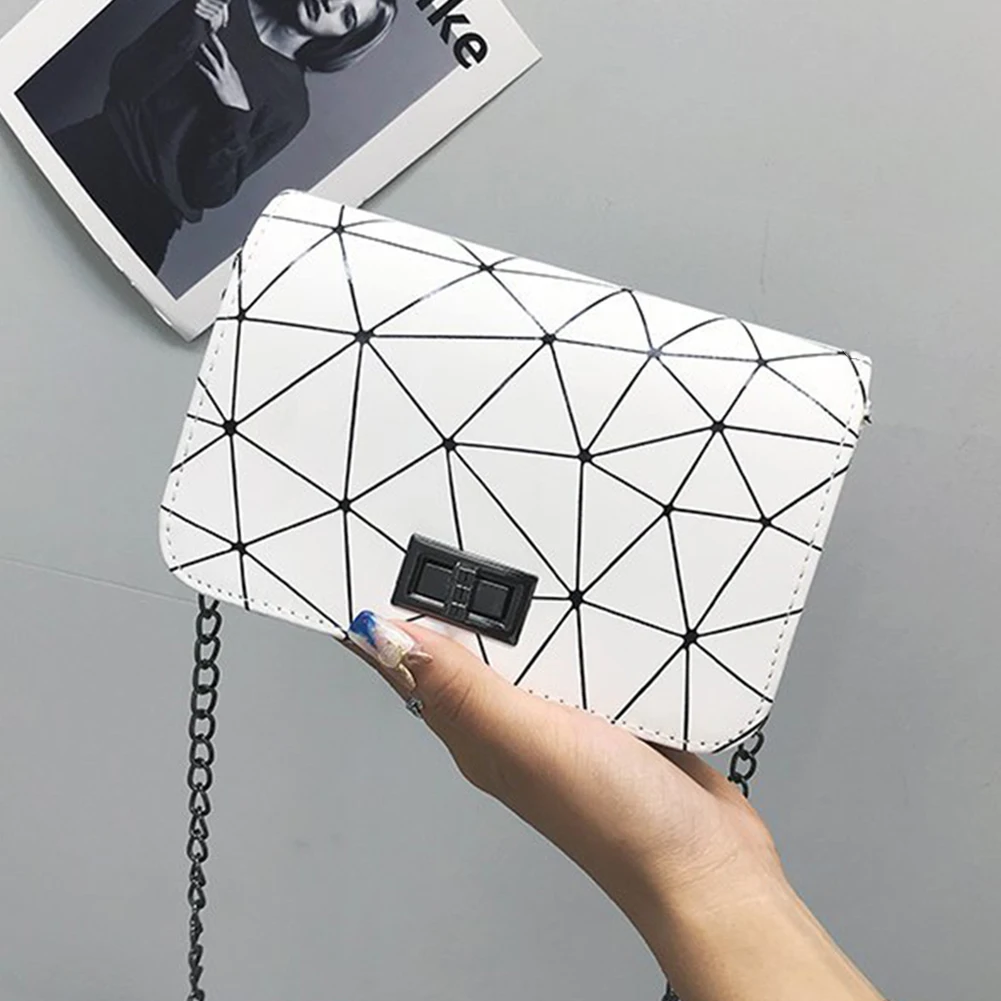 

Женская винтажная сумка из ПУ кожи, с геометрическим принтом