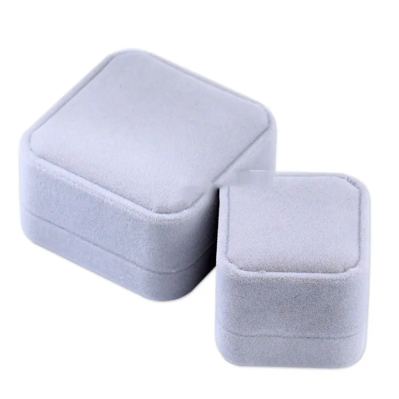 Бархатная шкатулка для ювелирных изделий квадратный Свадебный чехол контейнер