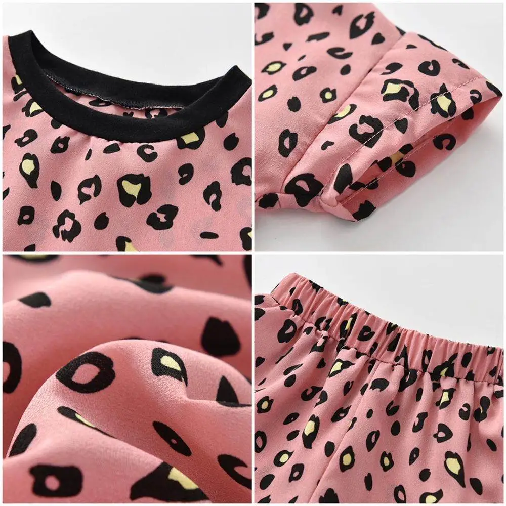 Новый с леопардовым принтом для детей ясельного возраста маленьких девочек