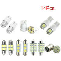 14pcslot led 1157 t10 313641mm car auto interior map dome license plate replacement light kit white lamp set car accessories