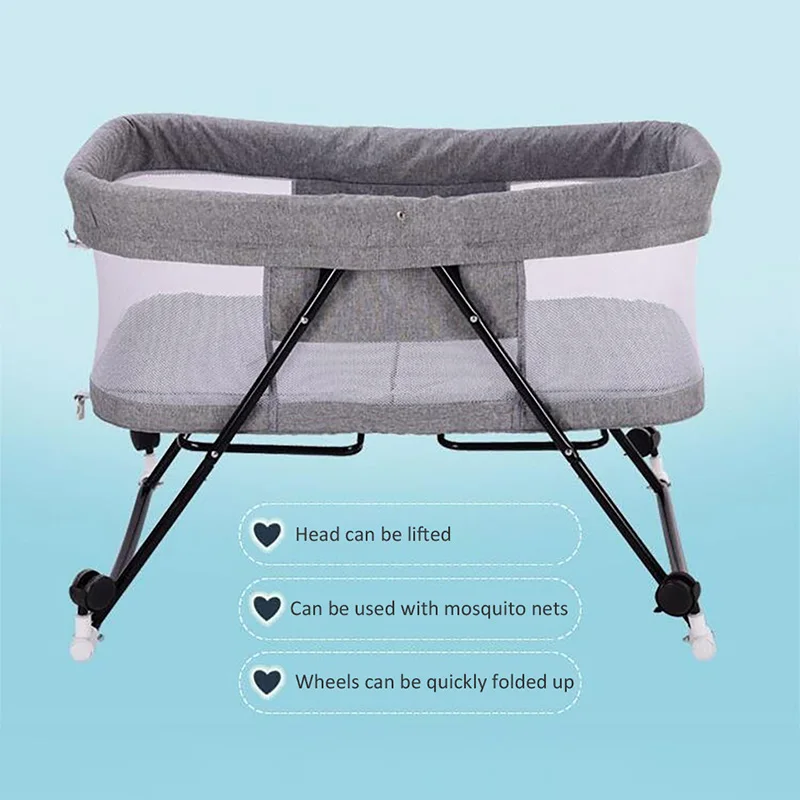 IMBABY детская кроватка для путешествий Складная портативная комфортная шейкер