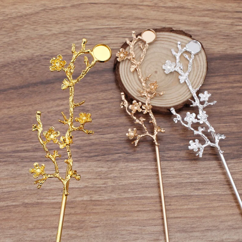 Винтажная заколка для волос 120 мм 5 шт. золотого/серебряного цвета