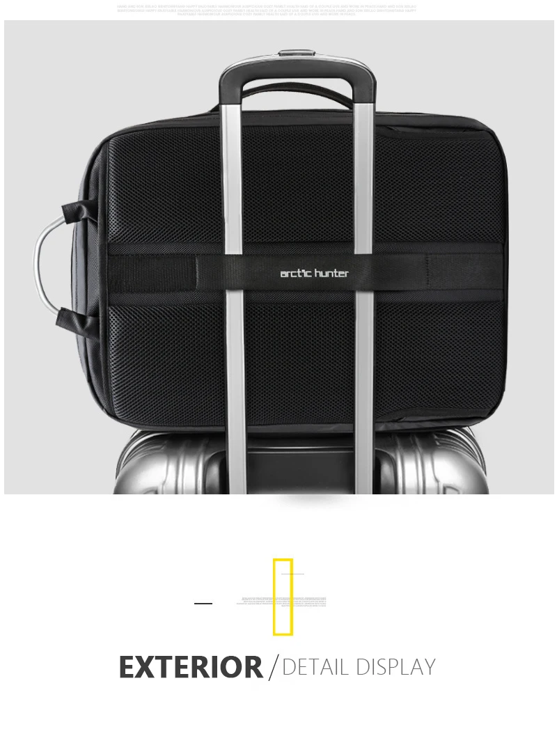 ARCTIC HUNTER 40L большой емкости мужские расширяемые рюкзаки usb зарядка Мужские 17 дюймов сумки для ноутбука Водонепроницаемый Бизнес Дорожная сумка