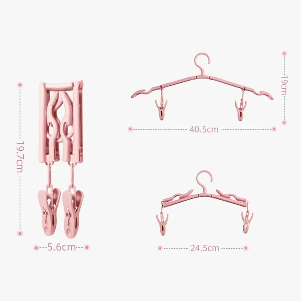 

Clothes Hangers Folding Portable Plastic Space Saving Clothes Drying Rack for Travelling