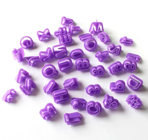 40 шт. алфавитные цифры форма для печенья набор резаков выпечки резак Пластиковая