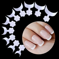 500pcsbox precise edge french style abs manicure white short fake nail tips beauty