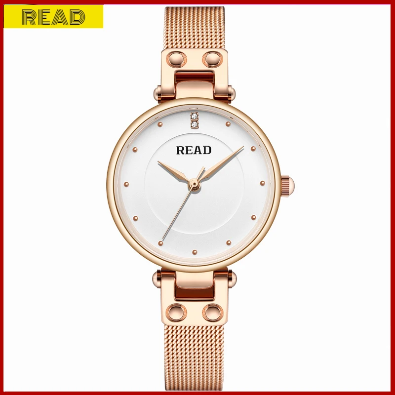 

READ Women Watches Simplicity Stylish and elegant Korean Wave Classic Retro Stainless Steel Quartz Watch Perfect Gift for Female