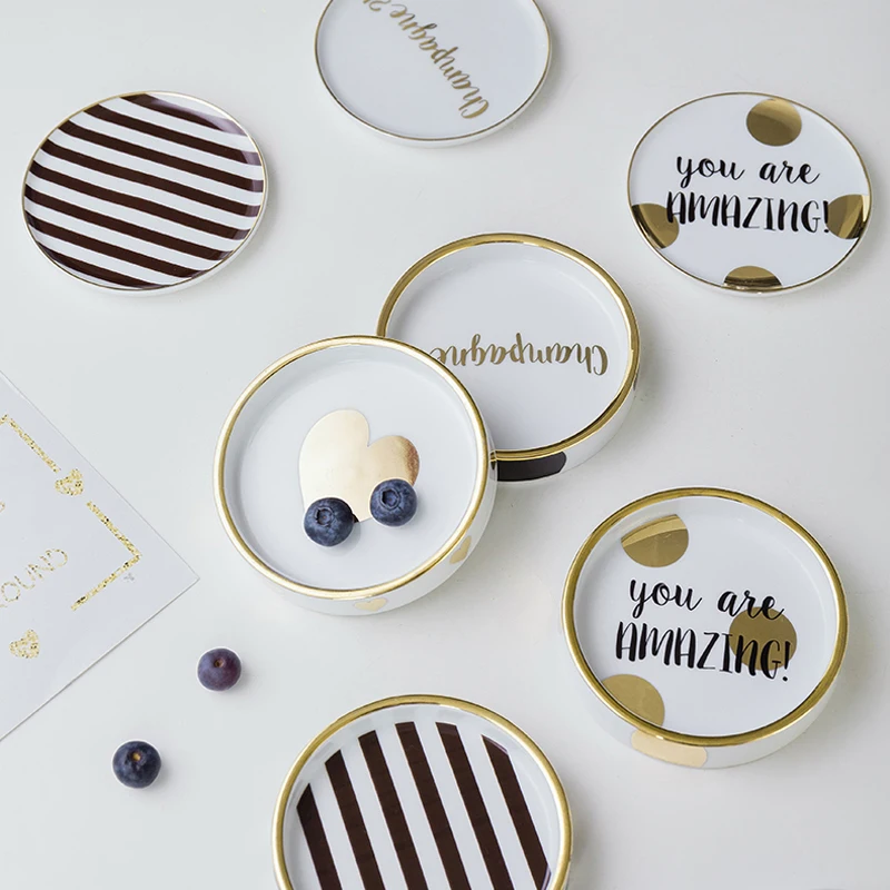 Керамическая тарелка для ювелирных изделий в скандинавском стиле тарелки кольца