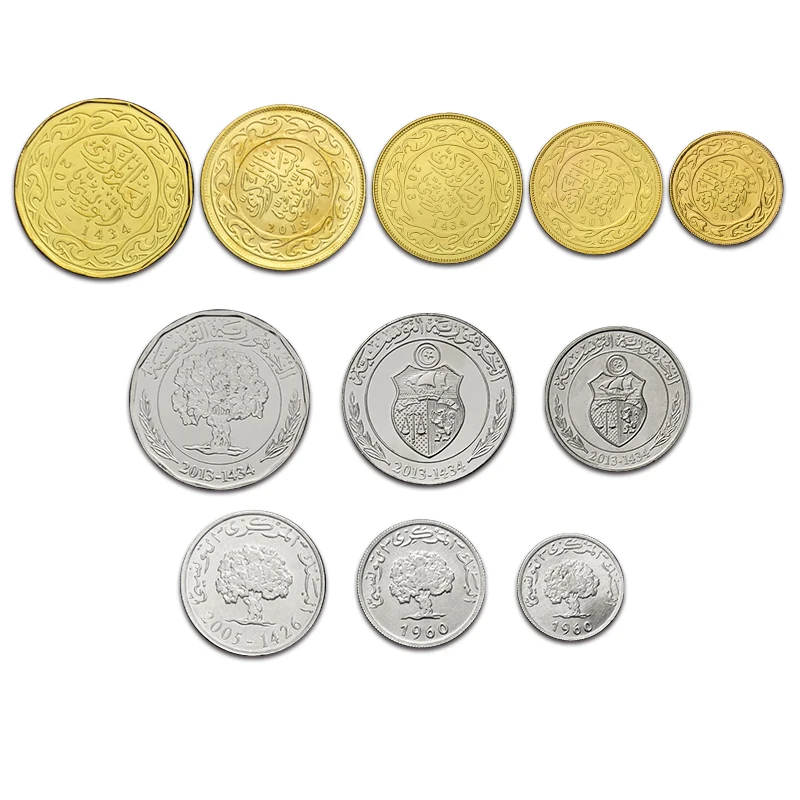 

Tunisian Coin Full Set 11 Pieces Coins Old Original Coin