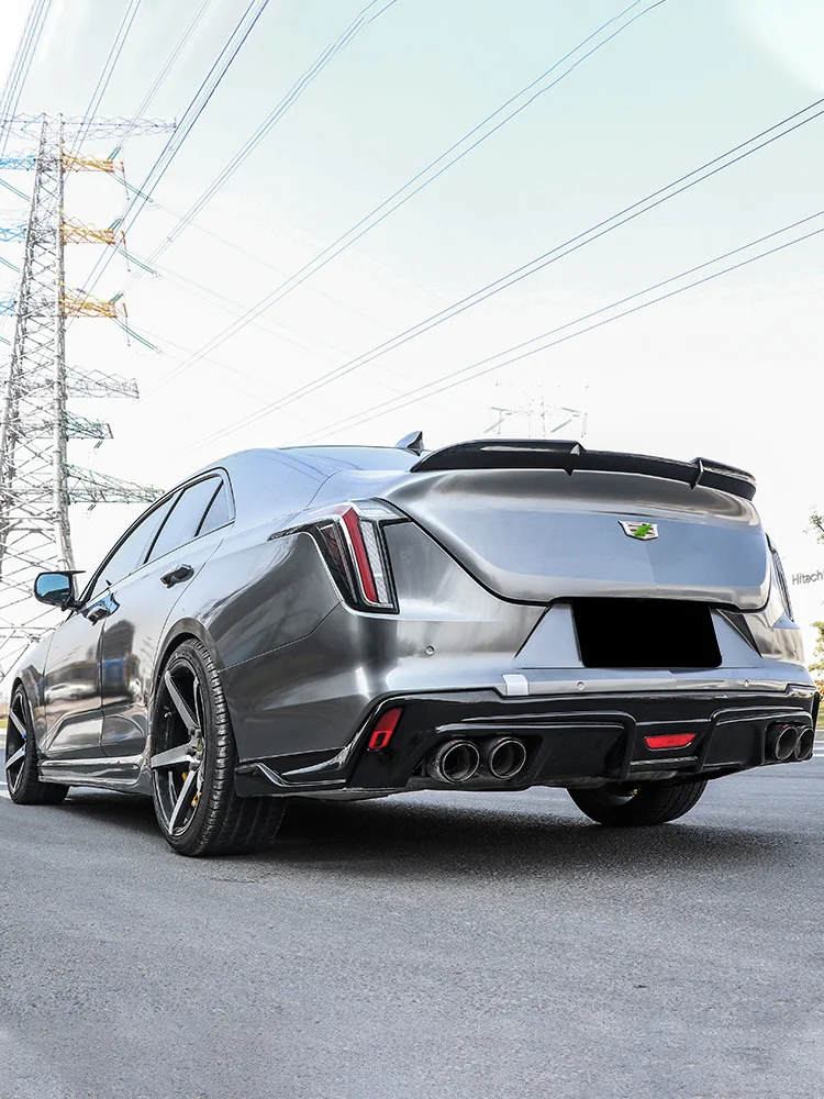 저렴한 캐딜락에 적합, 개조된 립 사이즈 서라운드 테일 쓰로우트 Ct4 블랙 워리어 스포일러 리어 바 장식 저렴한 캐딜락에 적합, 개조된 립 사이즈 서라운드 테일 쓰로우트 Ct4 블랙 워리어 스포일러 리어 바 장식