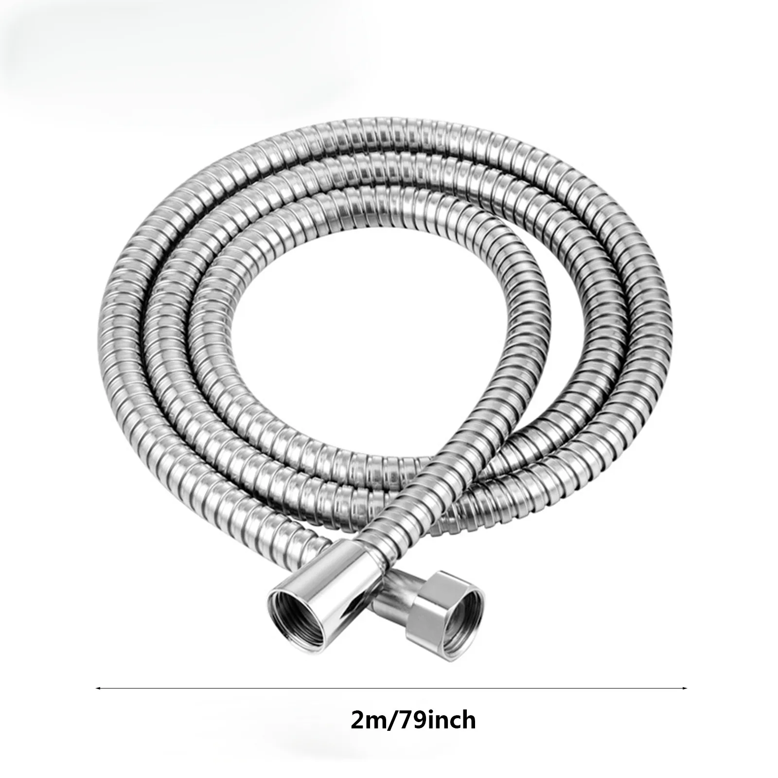 

40# Bathroom Shower Hose 79 Inches Extra Long Chrome Handheld Shower Head Hose With Brass High Quality Tools