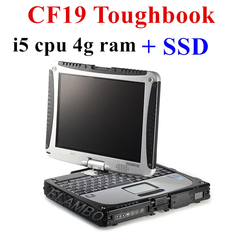 2021 Hot Toughbook for Panasonic CF-19 CF19 CF 19 Laptop i5 cpu 4g ram support Alldata Mb Star Sd Connect C4 C5 C6 Software