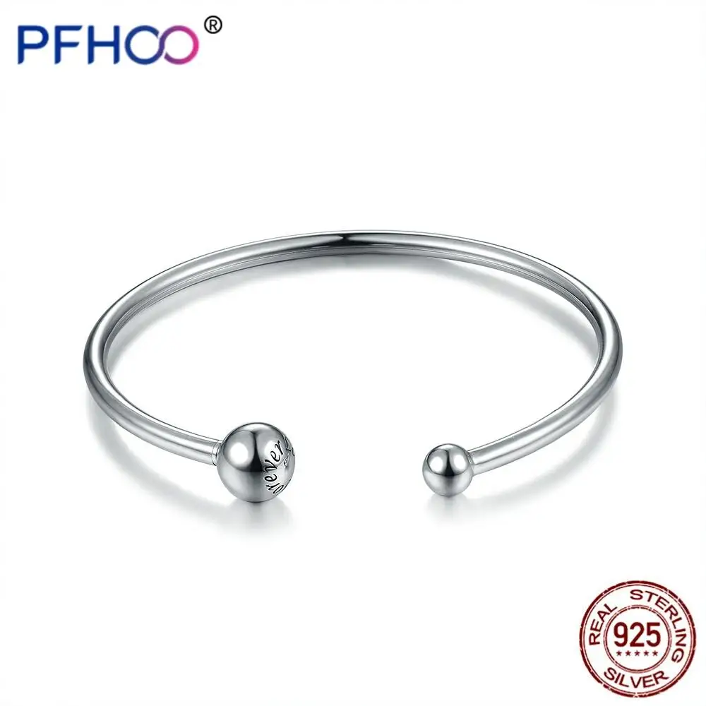 

PFHOO Genuine 925 Sterling Silver Minimalist Stretch Handmade Bracelets Original Bracelet Bangle For Women Luxury Silver Jewelry